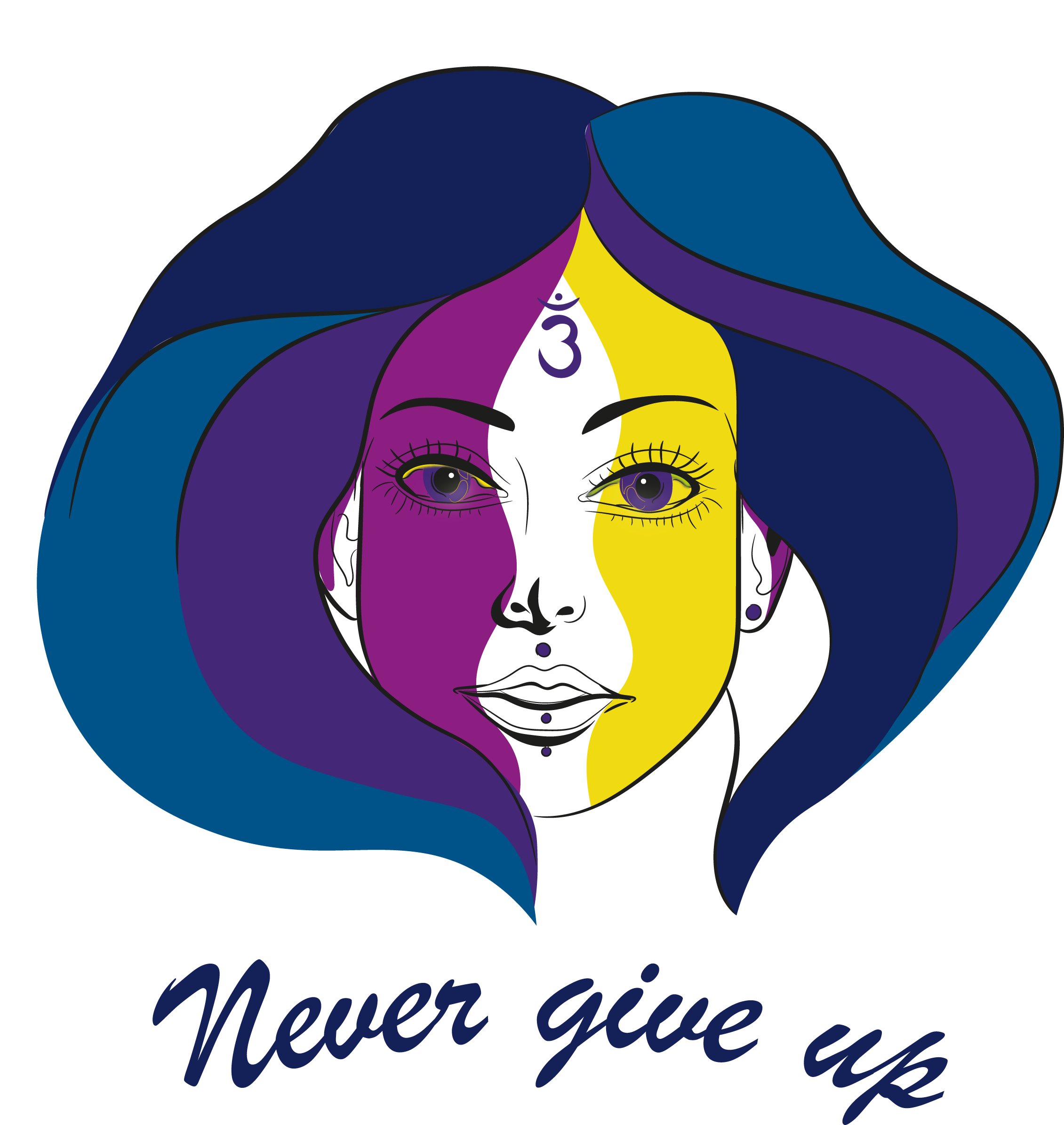 Illustrazione Never give up